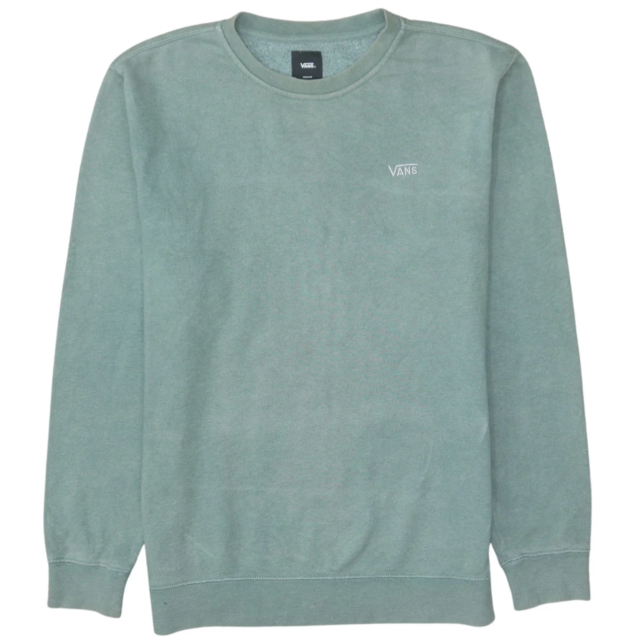 Vans Mens Green Pullover Crew Neck Fleece Sweatshirt Medium