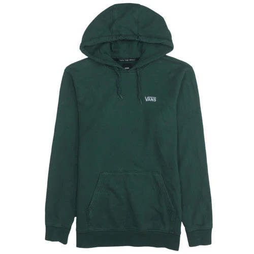 Vans Men's Green Pullover Hoodie Small Fleece Cotton Skate Style