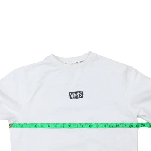 Vans Men's White XS Crew Neck Pullover Sweatshirt Graphic Logo - Image 2