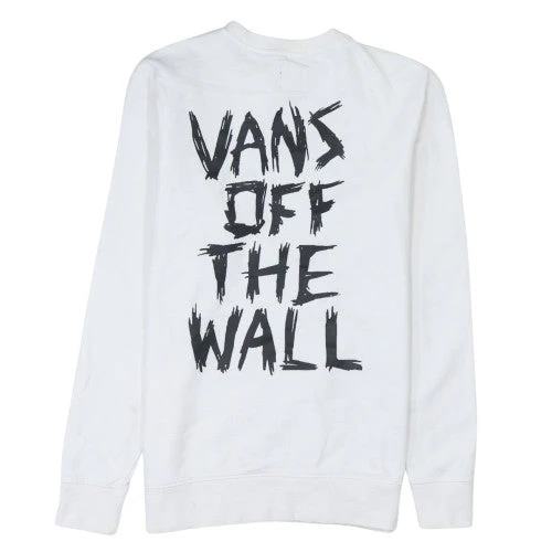 Vans Men's White XS Crew Neck Pullover Sweatshirt Graphic Logo - Image 4