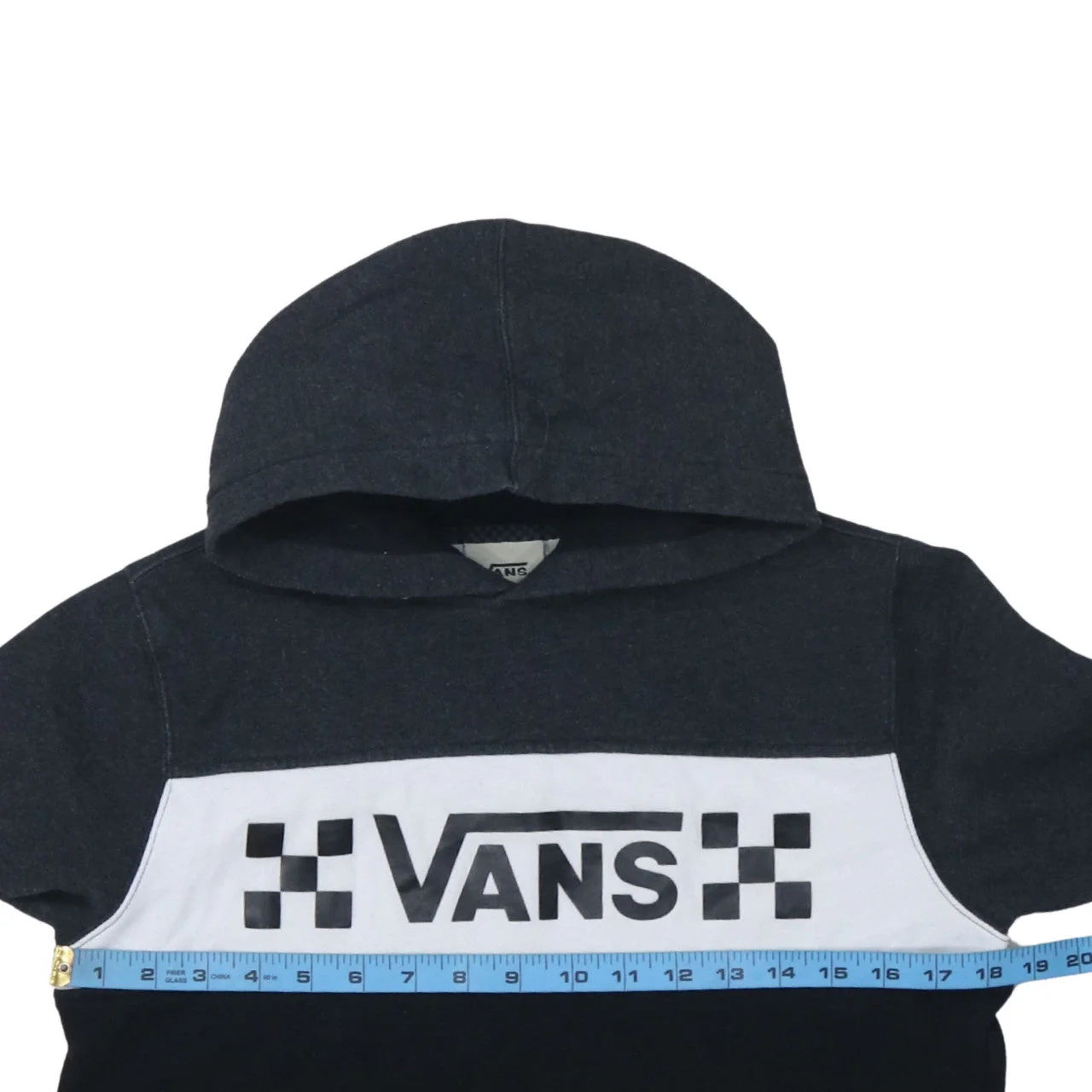 Vans Teens Black Pullover Hoodie L Fleece Graphic Print - Image 2