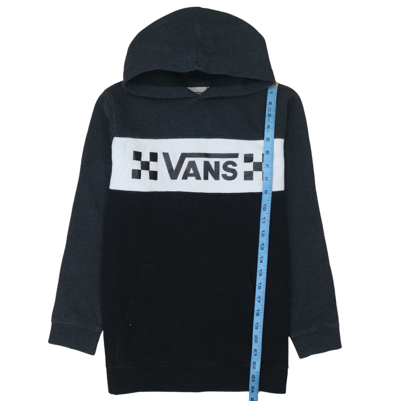 Vans Teens Black Pullover Hoodie L Fleece Graphic Print - Image 3
