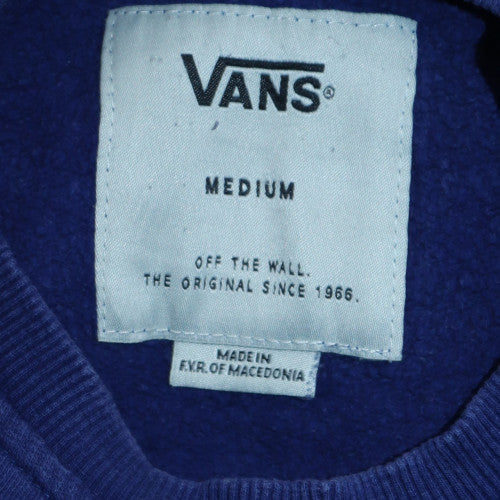 Vans Women's Blue Crew Neck Pullover Sweatshirt Medium - Image 4