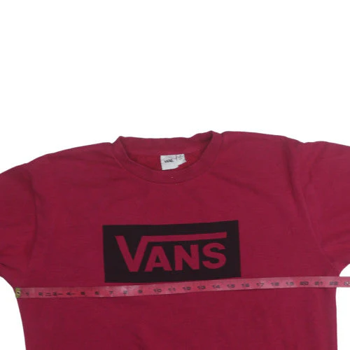 Vans Womens Red Crew Neck Pullover Sweatshirt Size M - Image 2