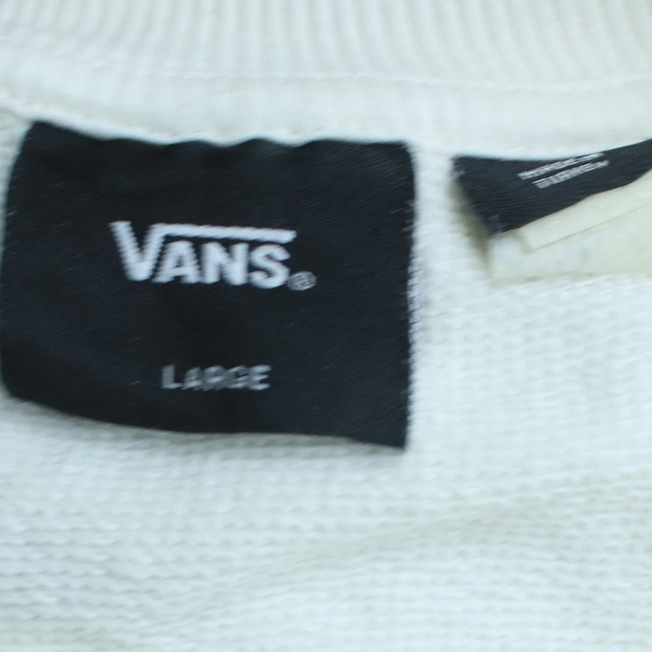 Vans Womens White Large Pullover Sweatshirt with Flower Graphic - Image 5