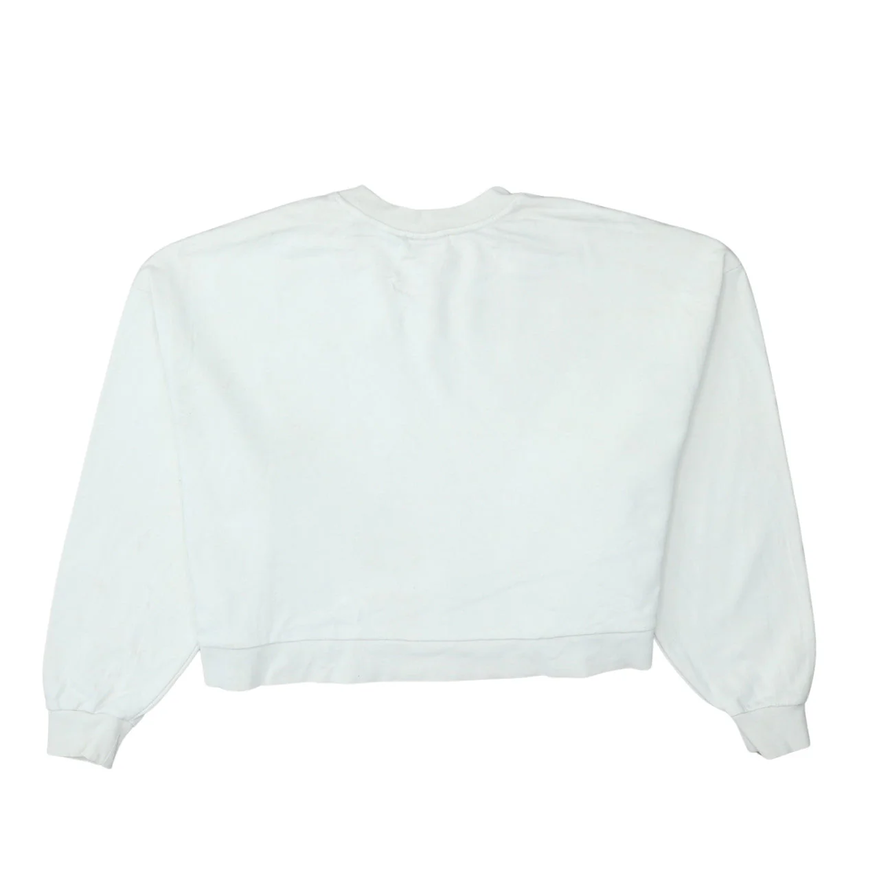 Vans Womens White Medium Pullover Sweatshirt Cotton Logo Casual - Image 4