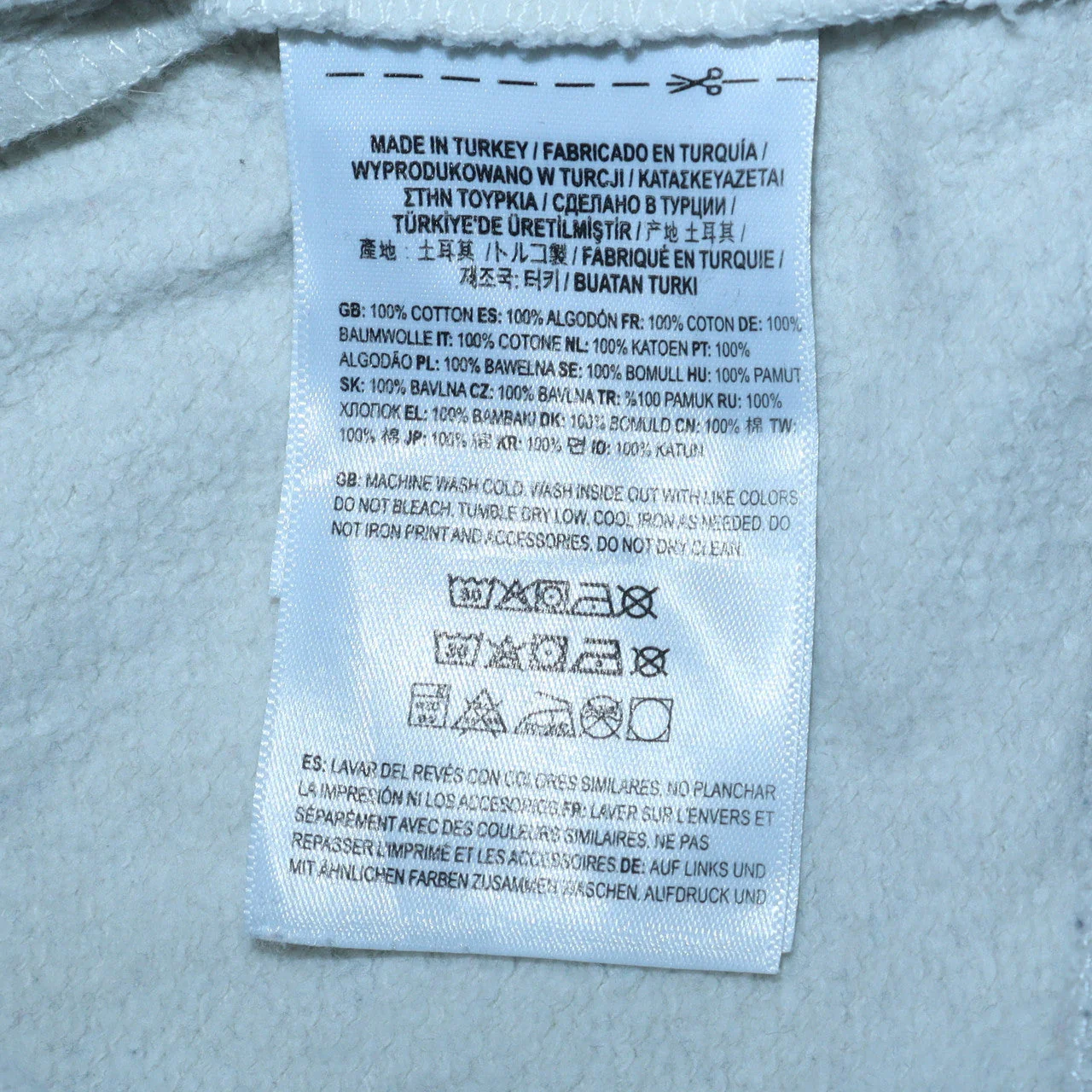 Vans Womens White Medium Pullover Sweatshirt Cotton Logo Casual - Image 6