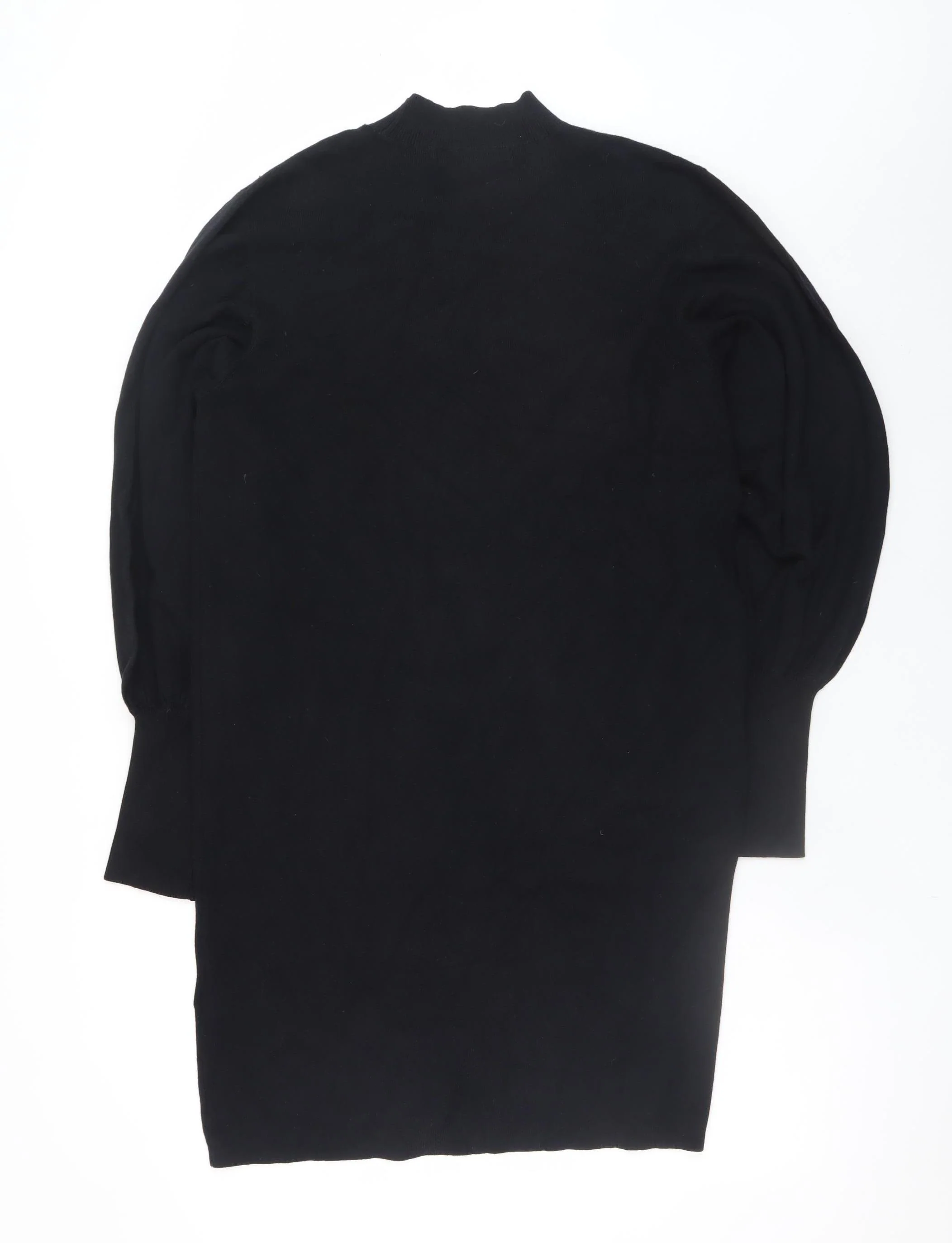 Vero Moda Women Black Size 18 Knit High Neck Long Sleeve Sweater Dress - Image 3