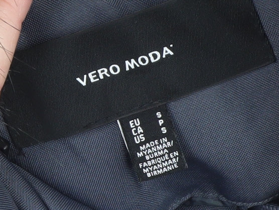 Vero Moda Women’s Blue Faux Fur Hooded Parka Coat Size S - Image 4