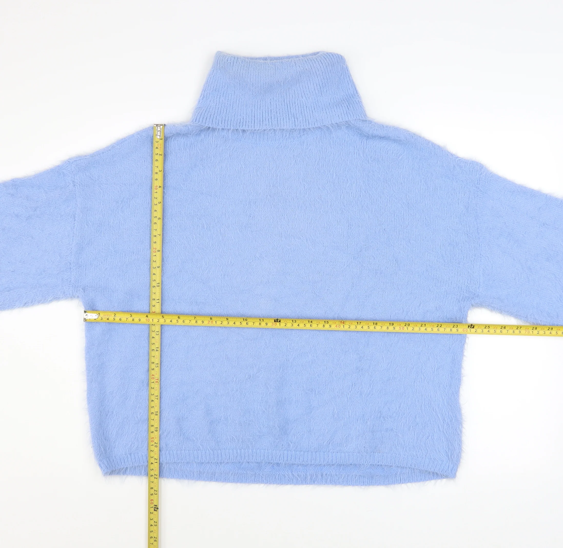 Vero Moda Women’s Blue Roll Neck Long Sleeve Pullover Jumper XL - Image 2