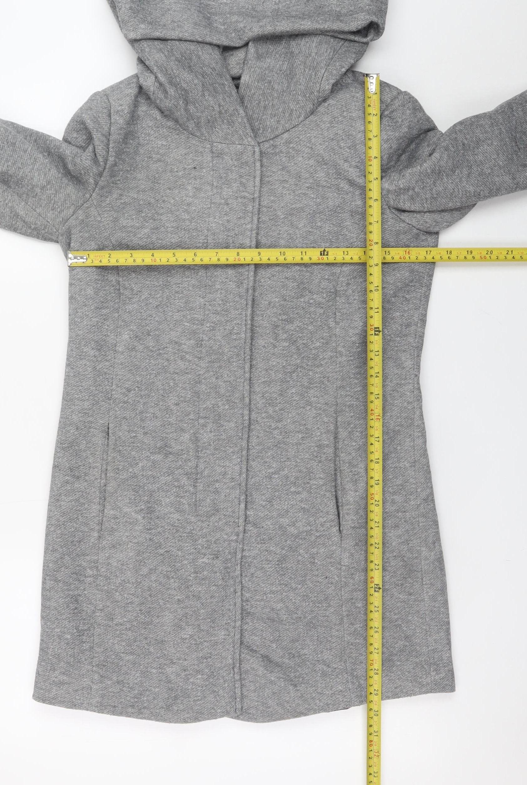Vero Moda Women’s Grey Hooded Knit Coatigan Size S - Image 2