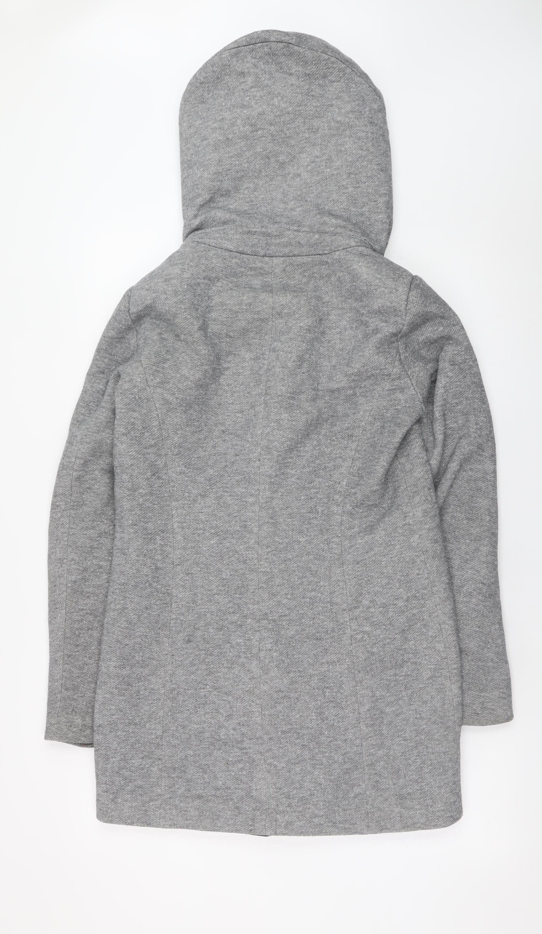 Vero Moda Women’s Grey Hooded Knit Coatigan Size S - Image 3