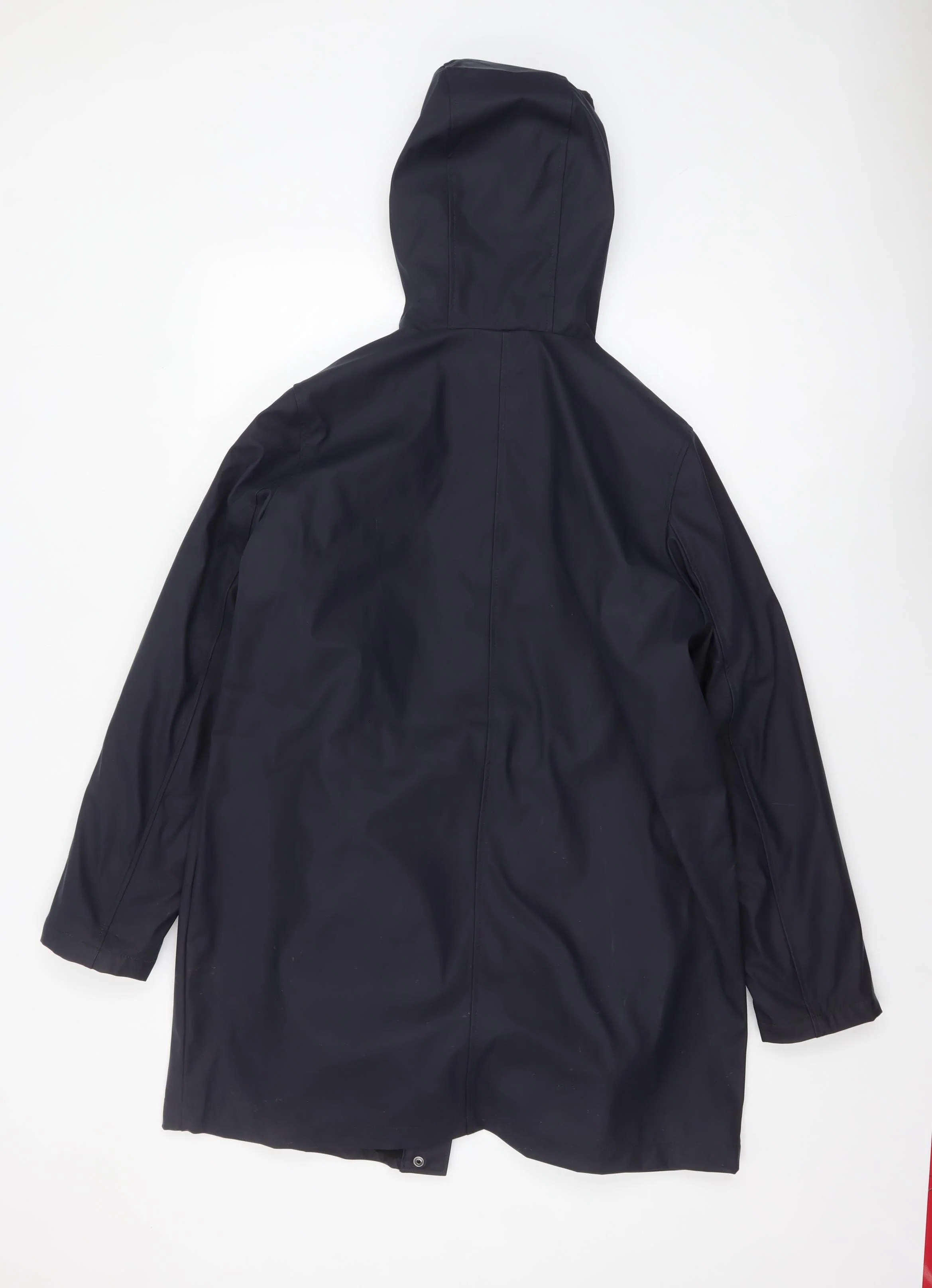 Vero Moda Womens Blue Waterproof Hooded Rain Coat Size M - Image 3
