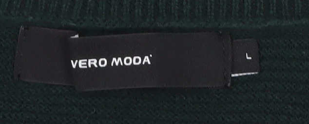 Vero Moda Womens Green L Relaxed Knit Pullover Jumper - Image 4