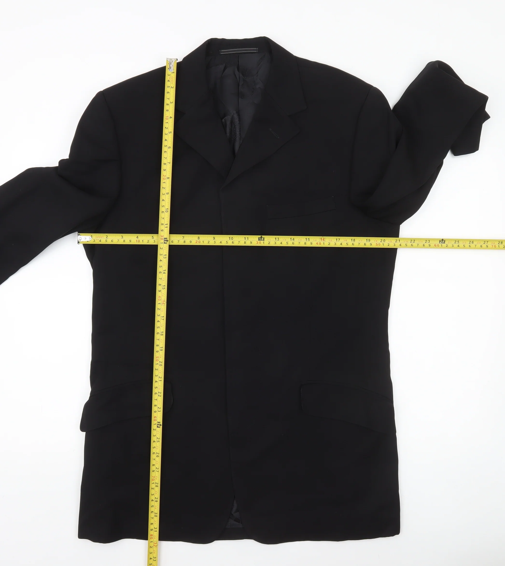 Versace Classic V2 Men's Black 40R Wool Viscose Blazer Jacket - Image 2