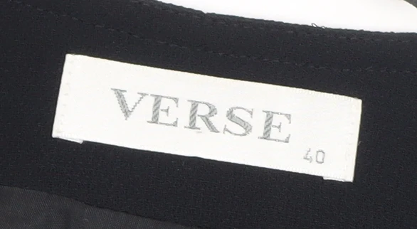 Verse Women’s Black Mid-Length Zip Blazer Jacket Size 12 Classic Workwear - Image 4
