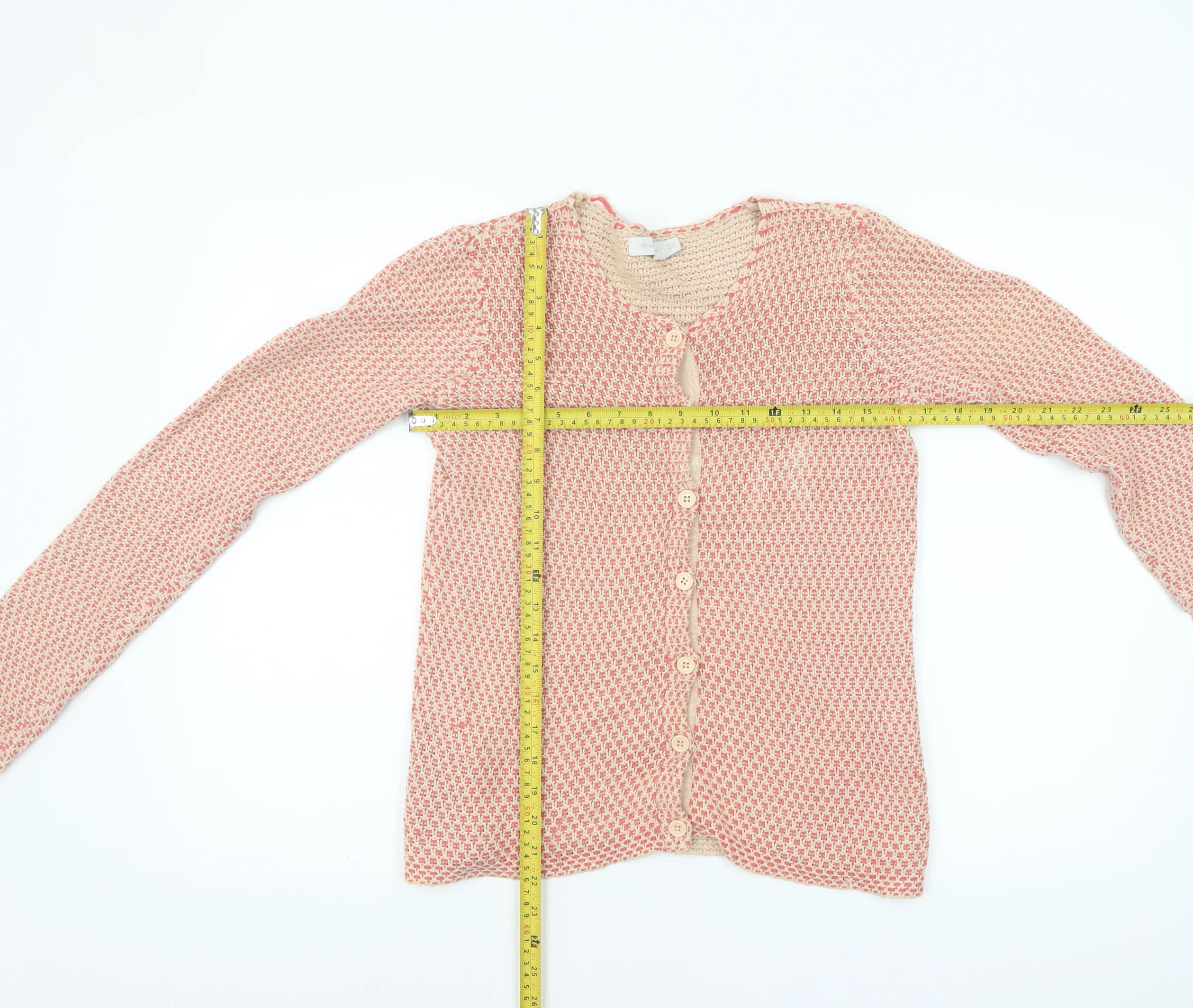 Version Originale Women's Beige Knit Cotton Cardigan Size 2XS - Image 2