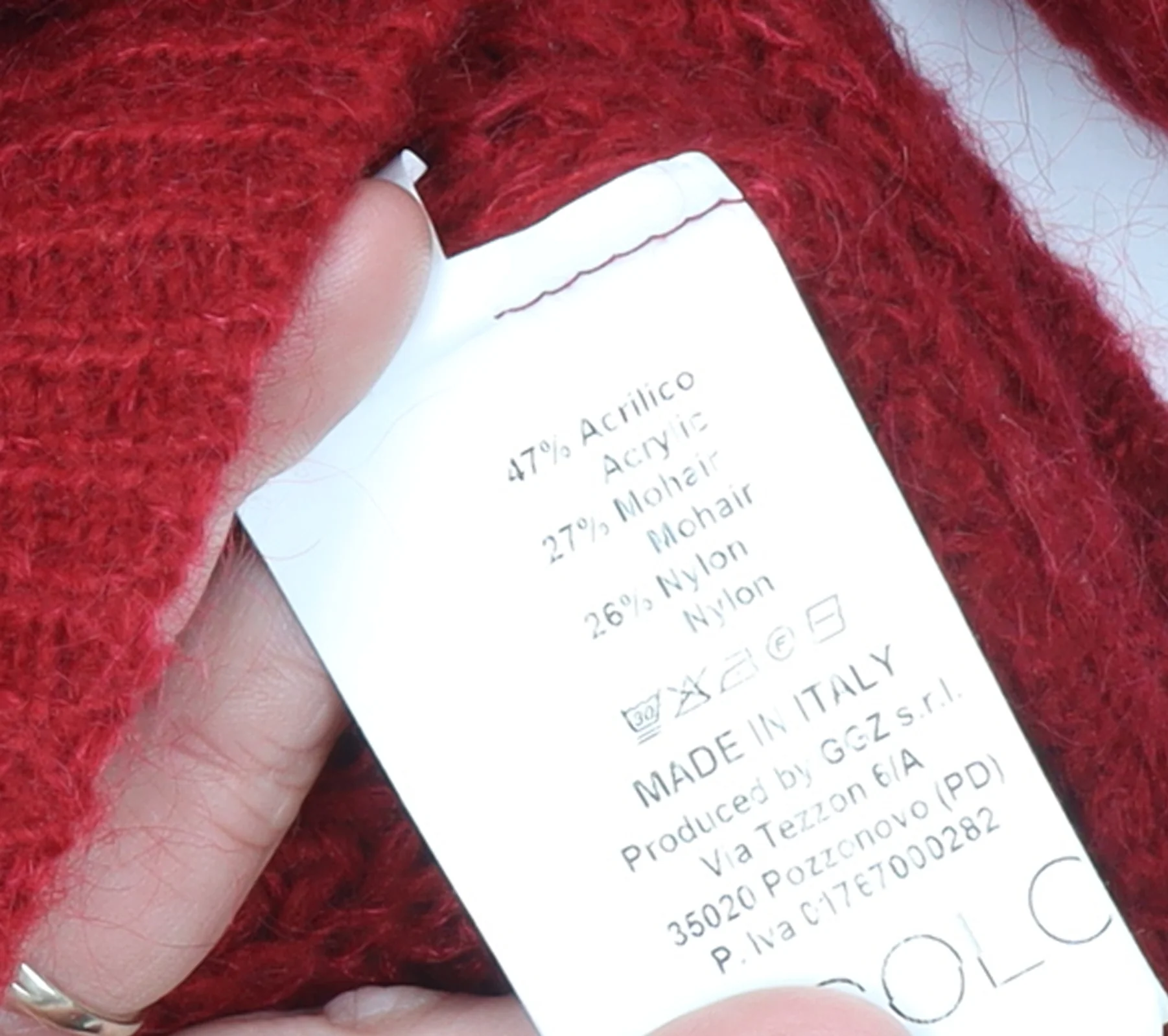 Vicolo Women's Red Chunky Knit Mohair Pullover Jumper Size S - Image 6