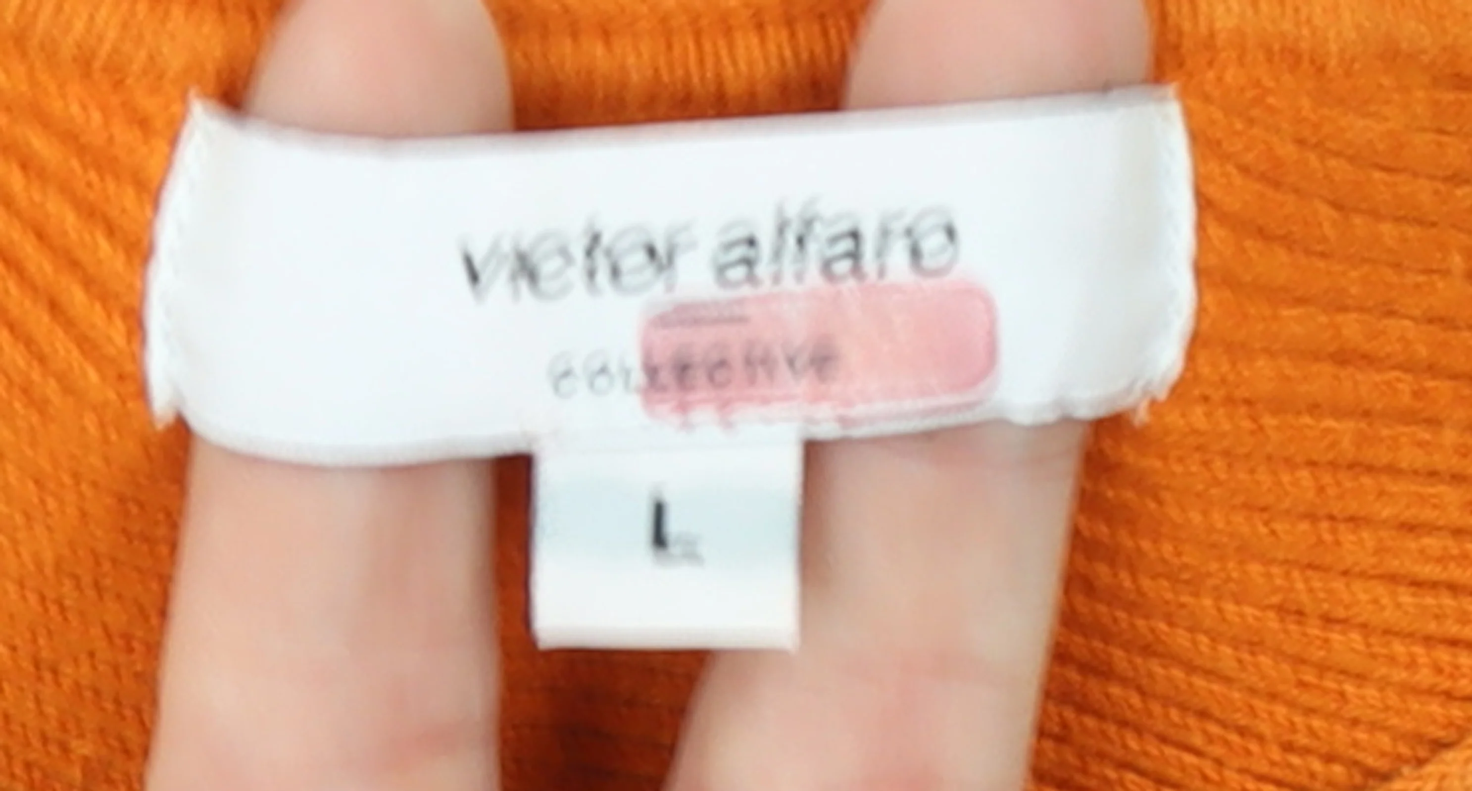 Victor Alfaro Collective Women’s Orange Sleeveless Midi Bodycon Knit Dress Size L - Image 4