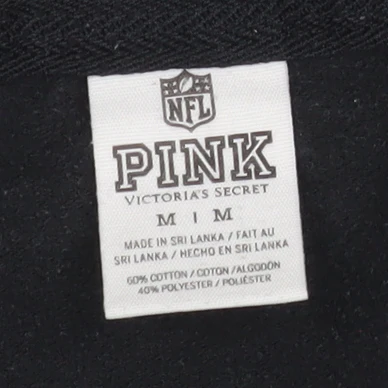 Victoria's Secret PINK Women's Black Raiders 1/4 Zip Sweatshirt M - Image 4
