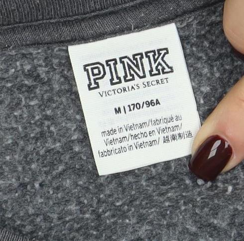 Victoria's Secret PINK Women's Grey Tie-Dye Pullover Sweatshirt M - Image 4
