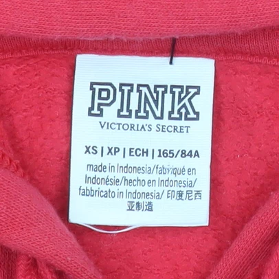 Victoria's Secret Pink Women's Red XS Hooded Zip Jacket - Image 5