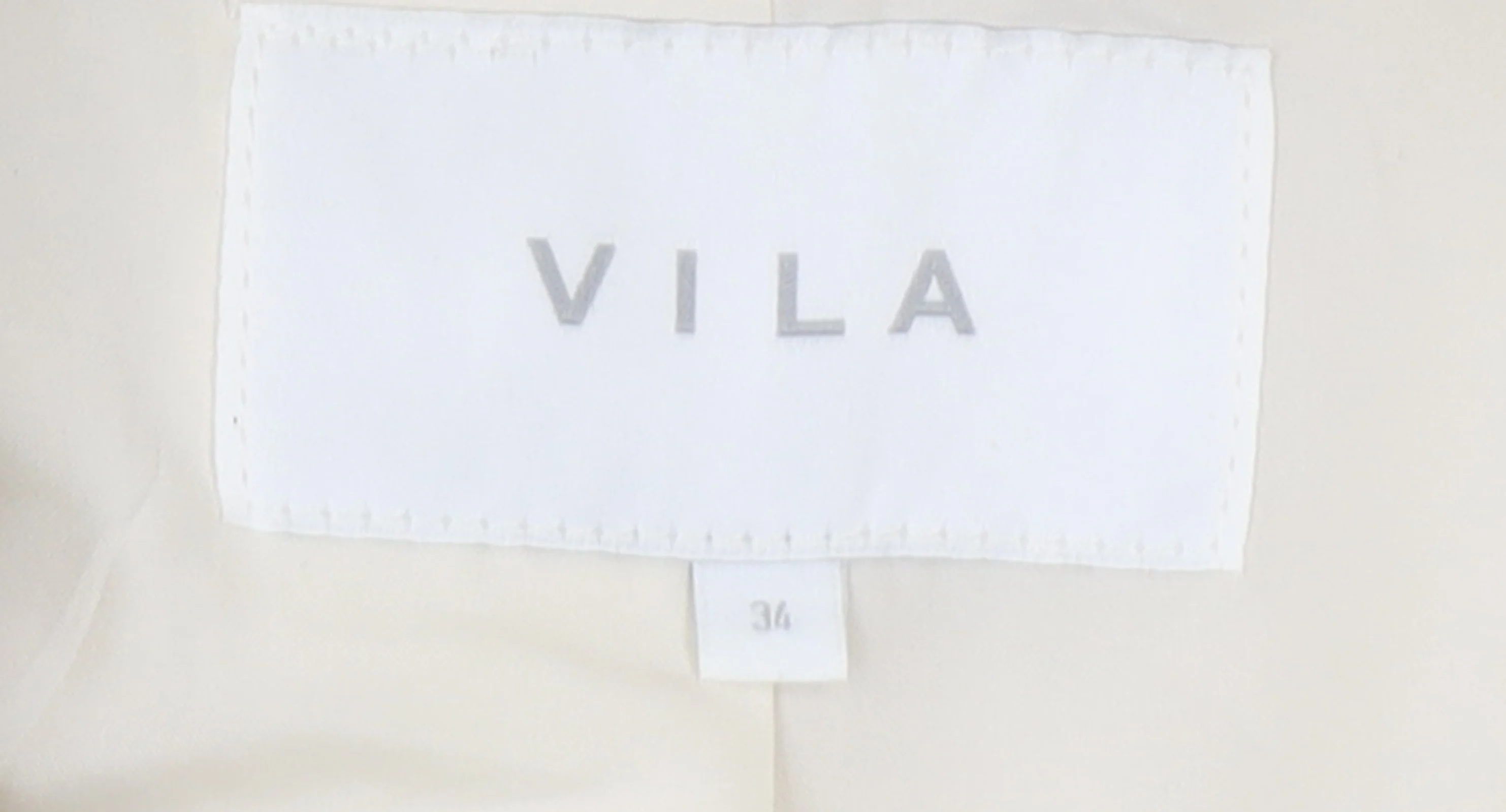 Vila Women Ivory Mid-Length Buttoned Teddy Coat Size 6 - Image 4