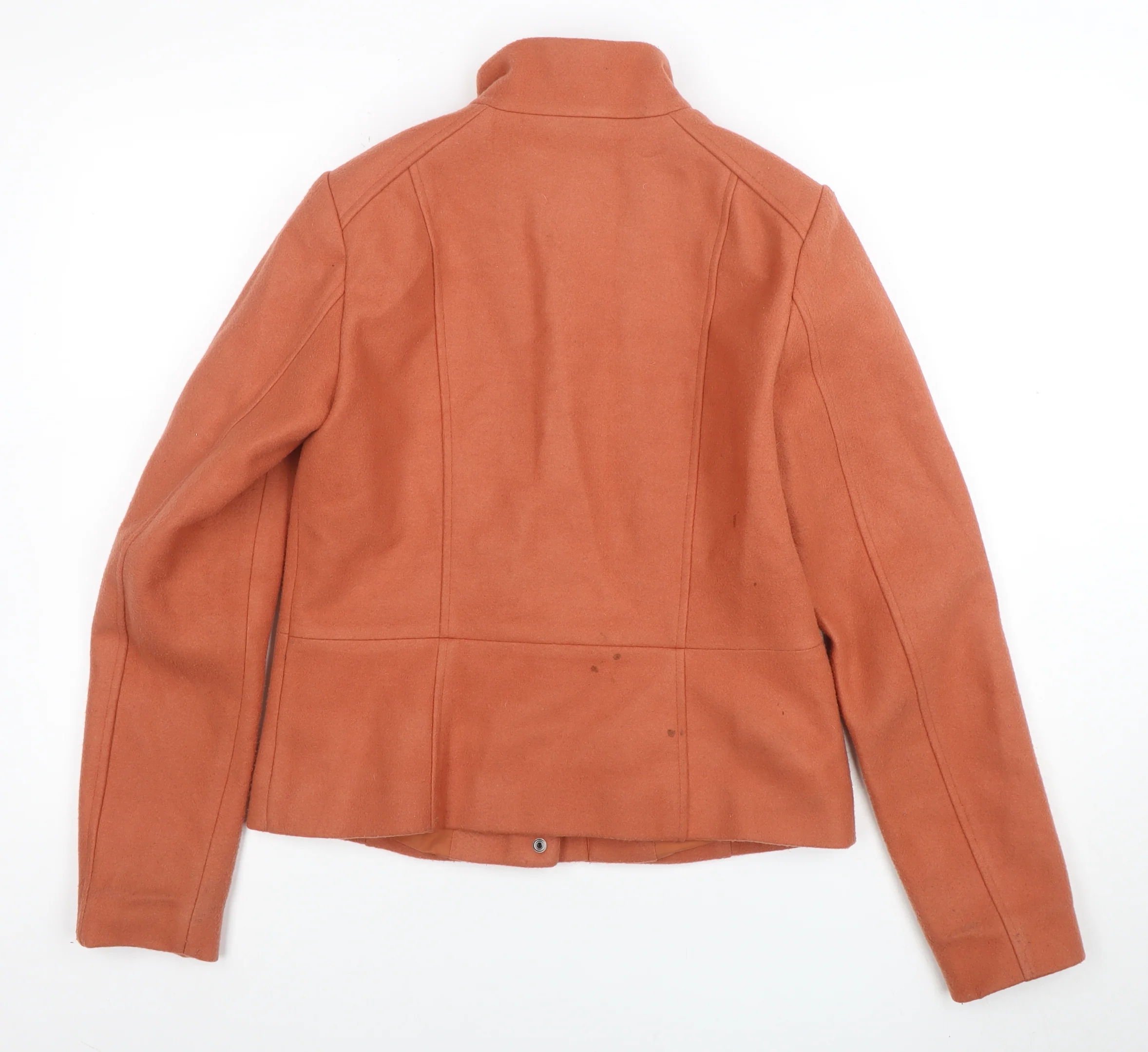 VILA Womens Brown Wool Jacket Size 10 Classic Short Style - Image 3