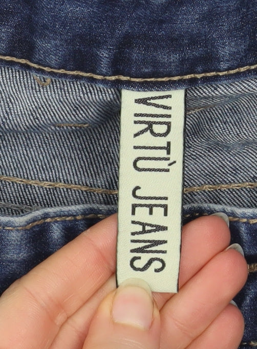 Virtu Jeans Men's Blue Regular Fit Straight Denim 34W 32L - Image 4