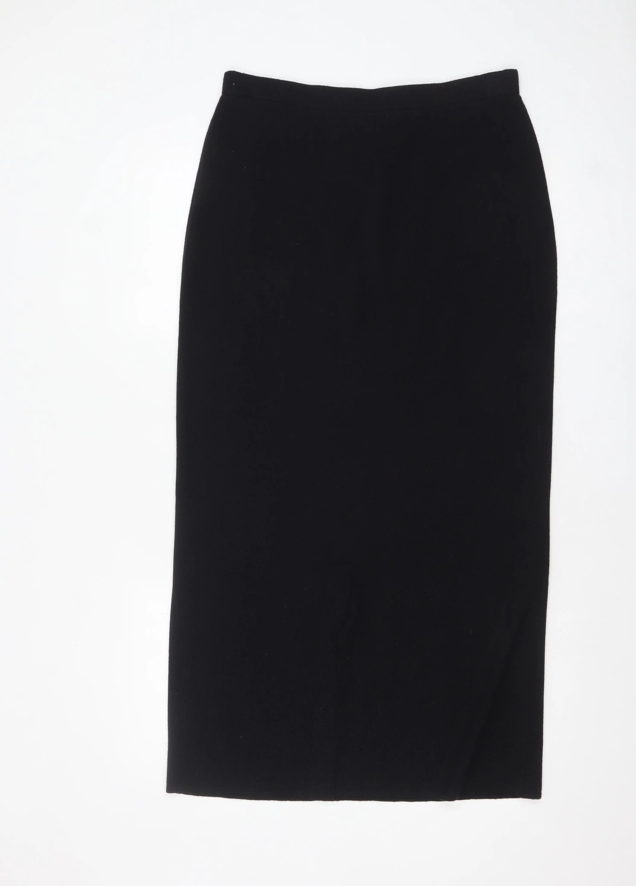 VIZ-A-VIZ Women's Black Wool Blend Midi Pencil Skirt L - Image 3