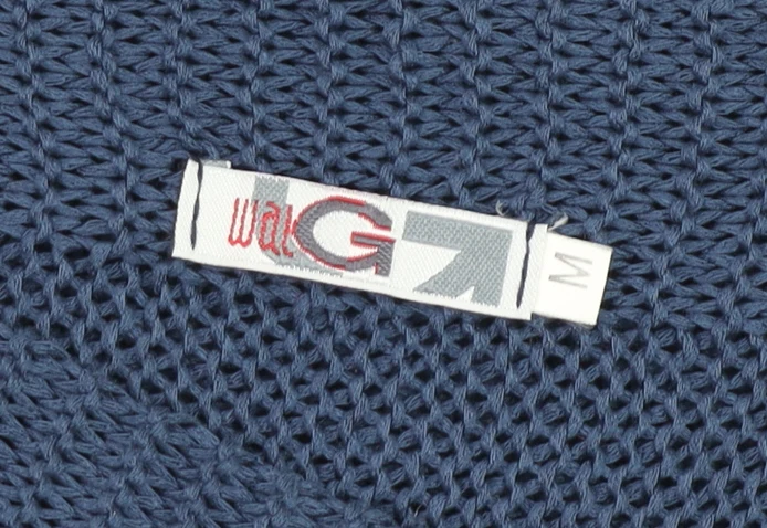 Wal G Womens Blue Striped Open-Knit Relaxed Pullover Jumper Size M - Image 4