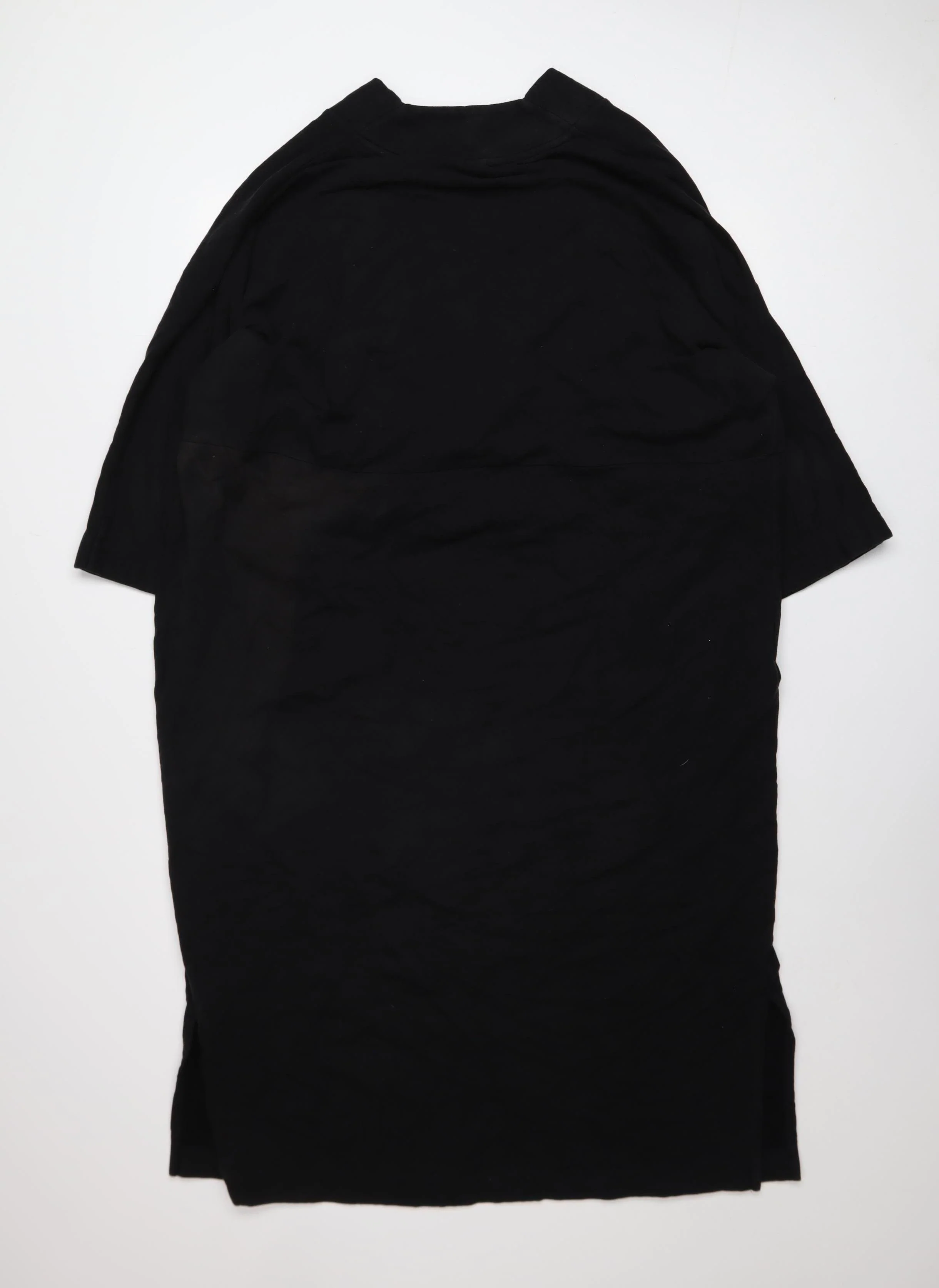 WALL Women Black Shift Dress S V-Neck Short Sleeve Cotton Stretch - Image 3