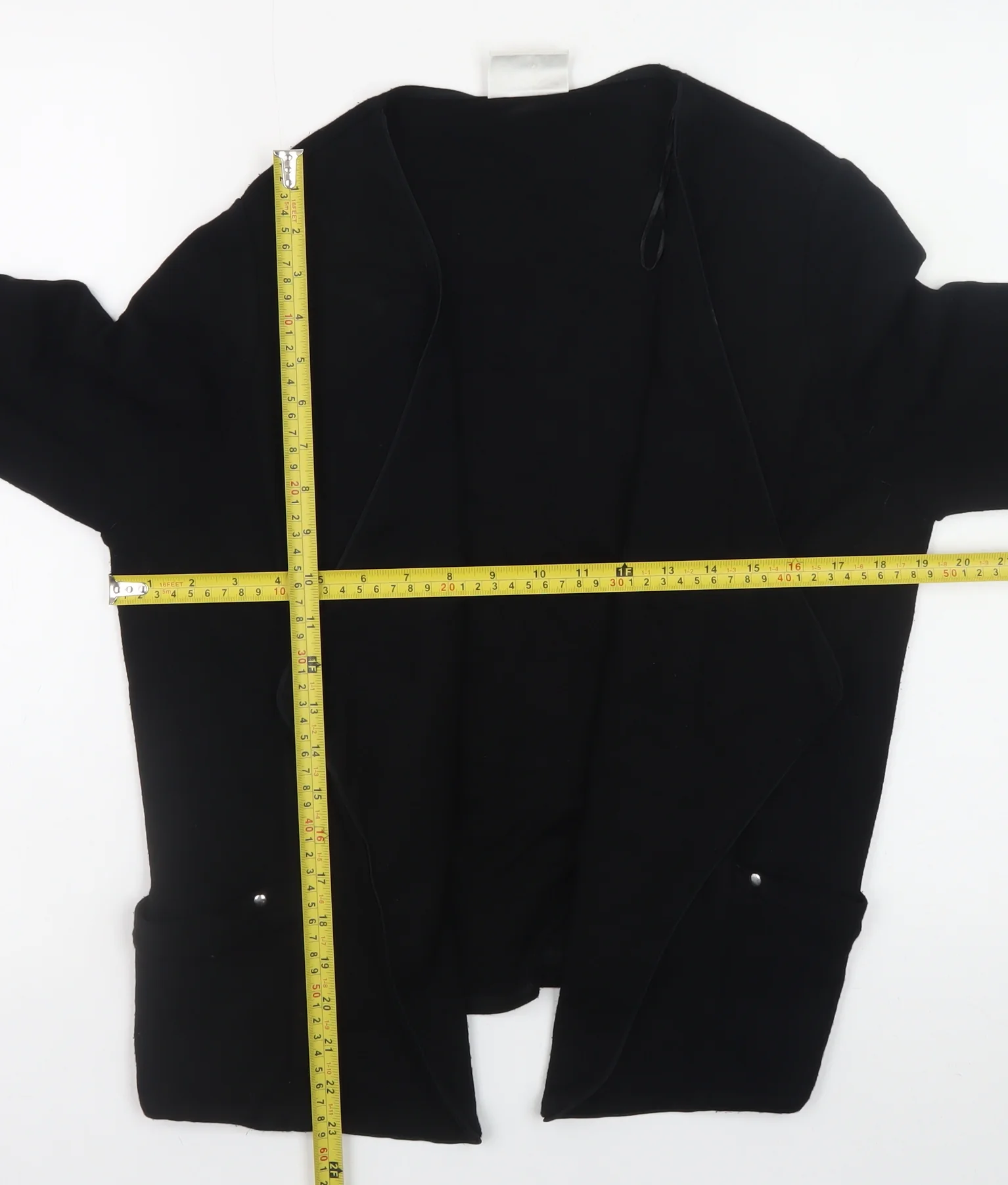 Wallis Women Black Cardigan M Open Front Long Sleeve Knit - Image 2