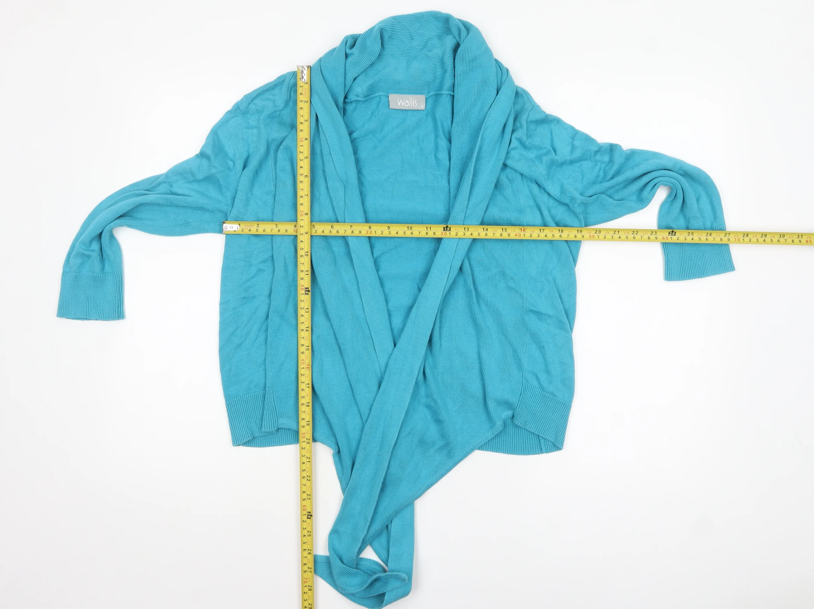 Wallis Women Blue M Open Front Knit Cardigan Lightweight - Image 2