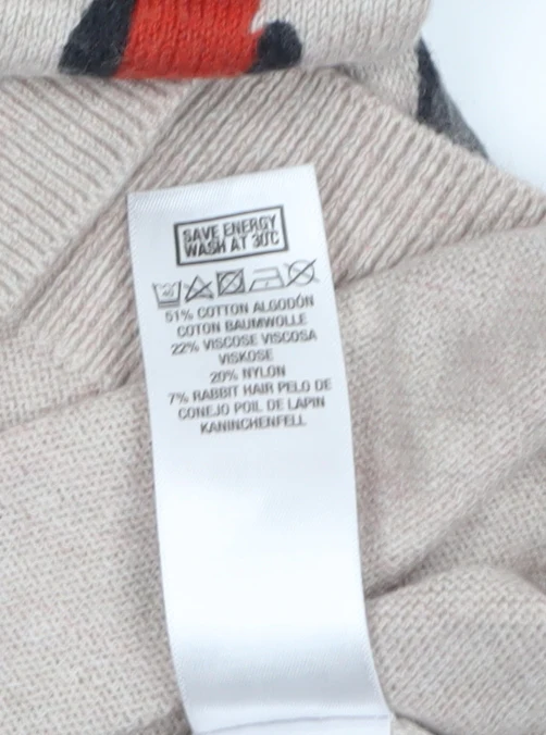 Wallis Women’s Beige Animal Print Pullover Jumper Size S - Image 4