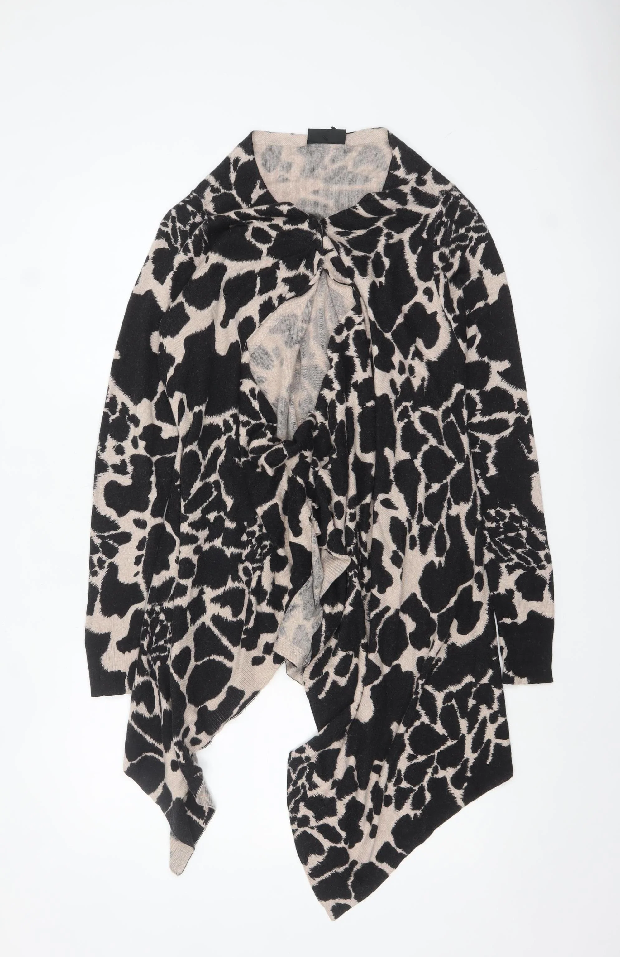 Wallis Women’s Beige Black Animal Print Wrap Cardigan M