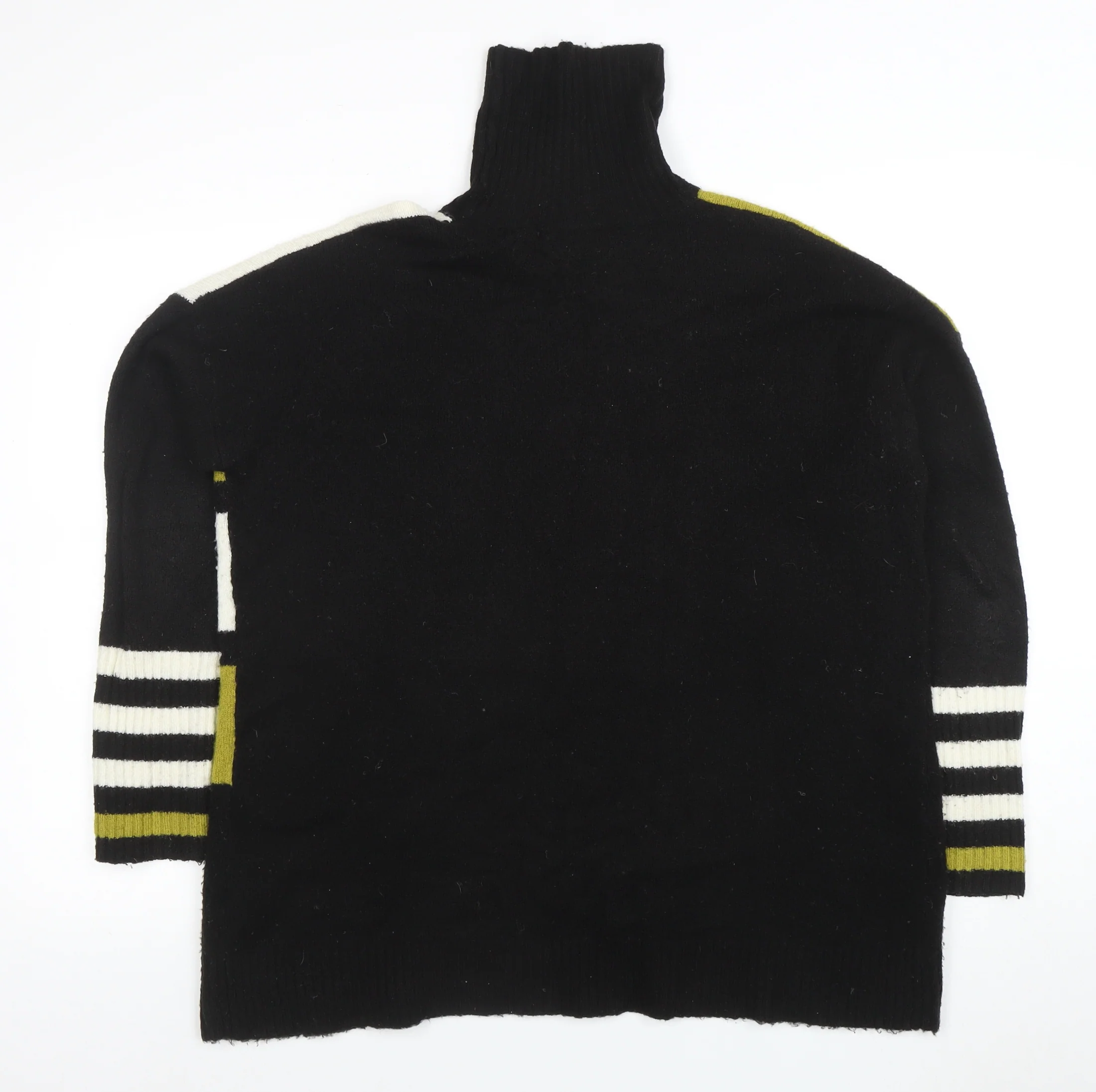 Wallis Women’s Black Roll Neck Geometric Knit Jumper Size S - Image 3