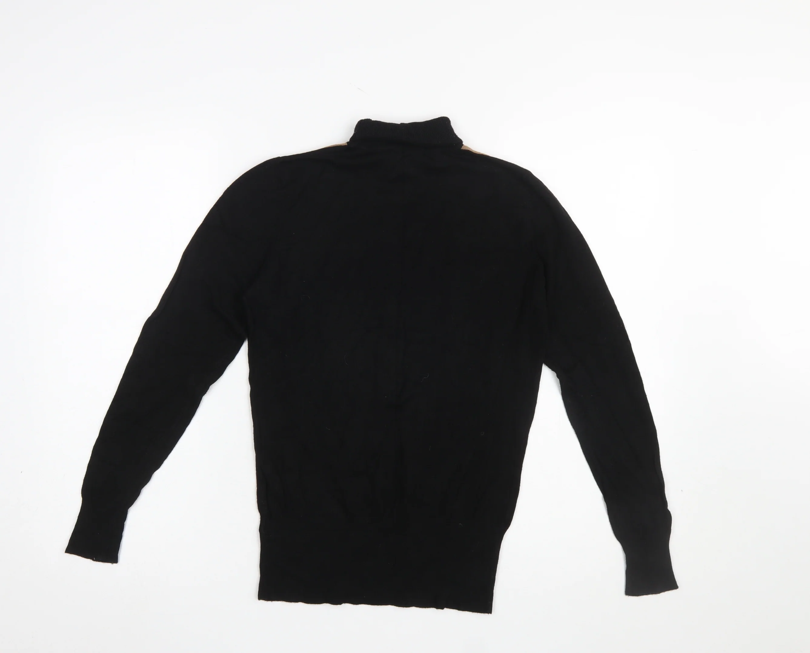 Wallis Women’s Black Roll Neck Geometric Pullover Jumper Size 10 - Image 3