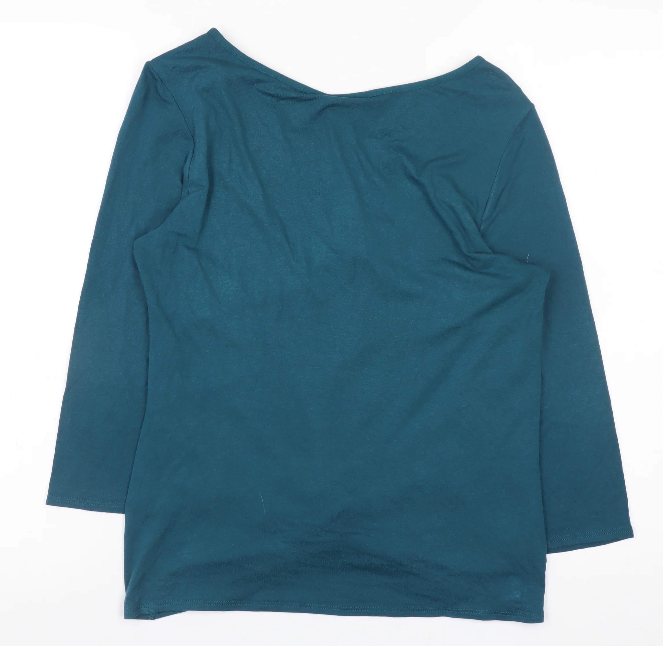 Wallis Women’s Green Jersey Knot Front Tunic Blouse Size 12 - Image 3