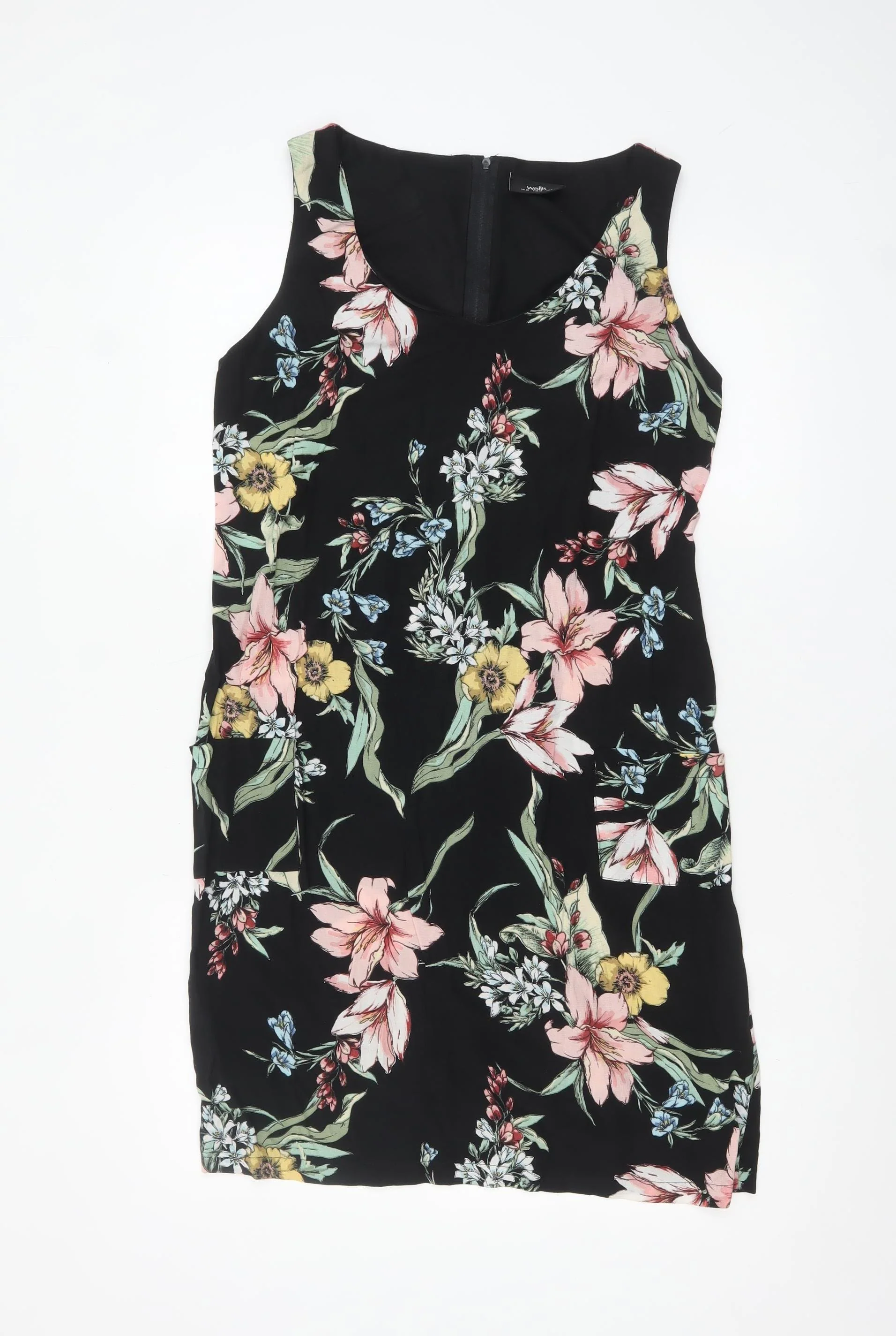 Wallis Women's Multicoloured Floral Sleeveless Shift Dress UK 10