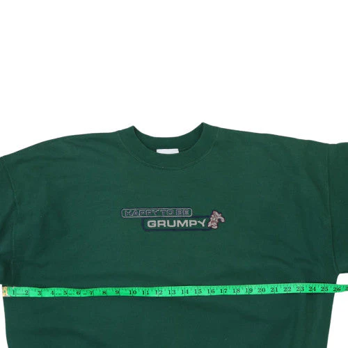 Walt Disney World Men’s Green XL Pullover Grumpy Sweatshirt - Image 2