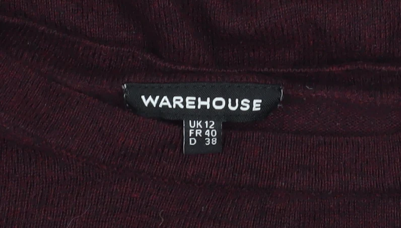 Warehouse Women’s Brown Long Sleeve Crew Neck Pullover Jumper UK 12 - Image 4