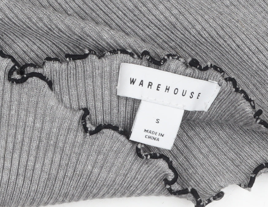 Warehouse Women’s Grey Knit Bodycon Midi Dress Size S - Image 5