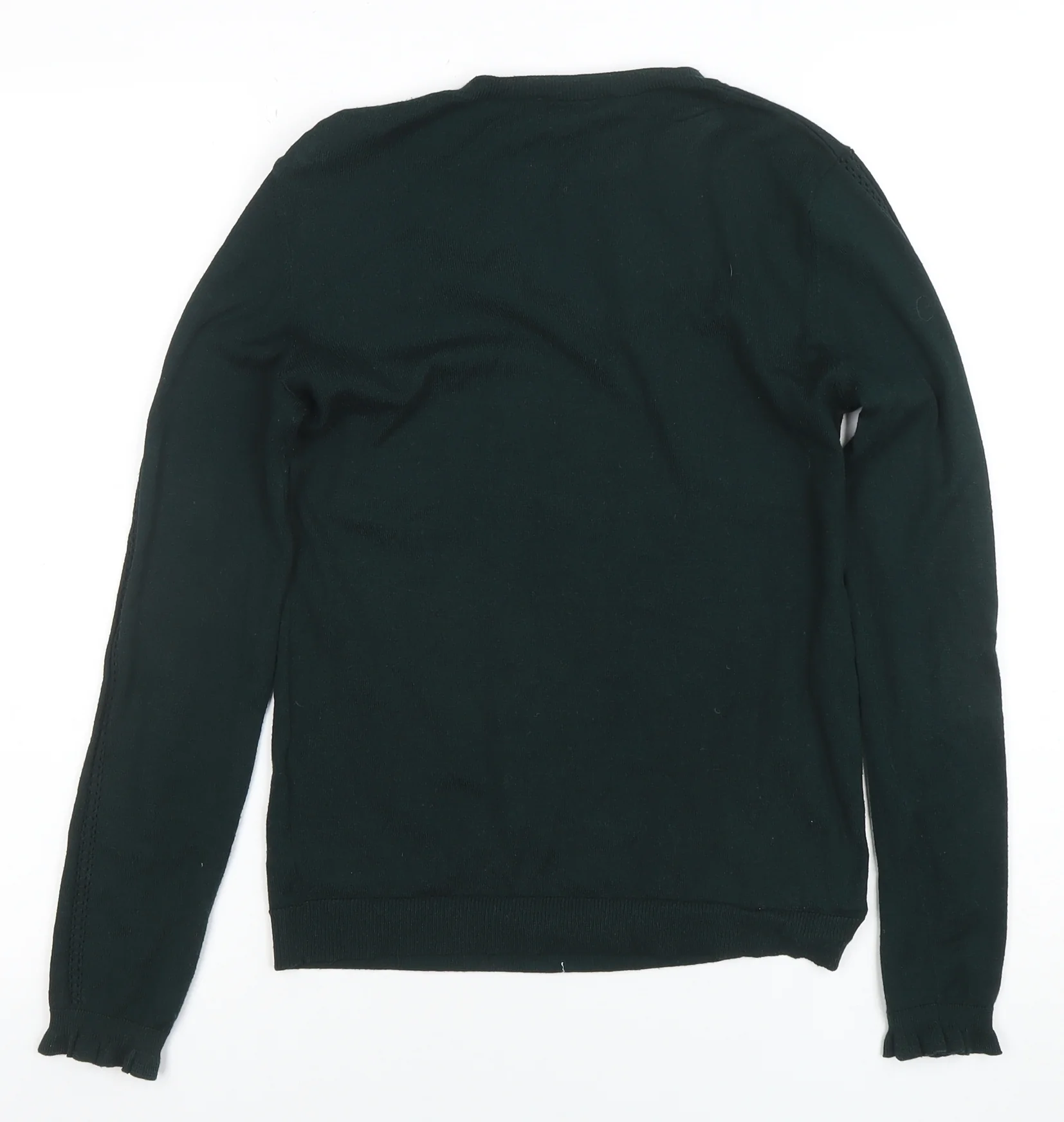 Warehouse Womens Green Crew Neck Long Sleeve Knit Jumper Size 10 - Image 3