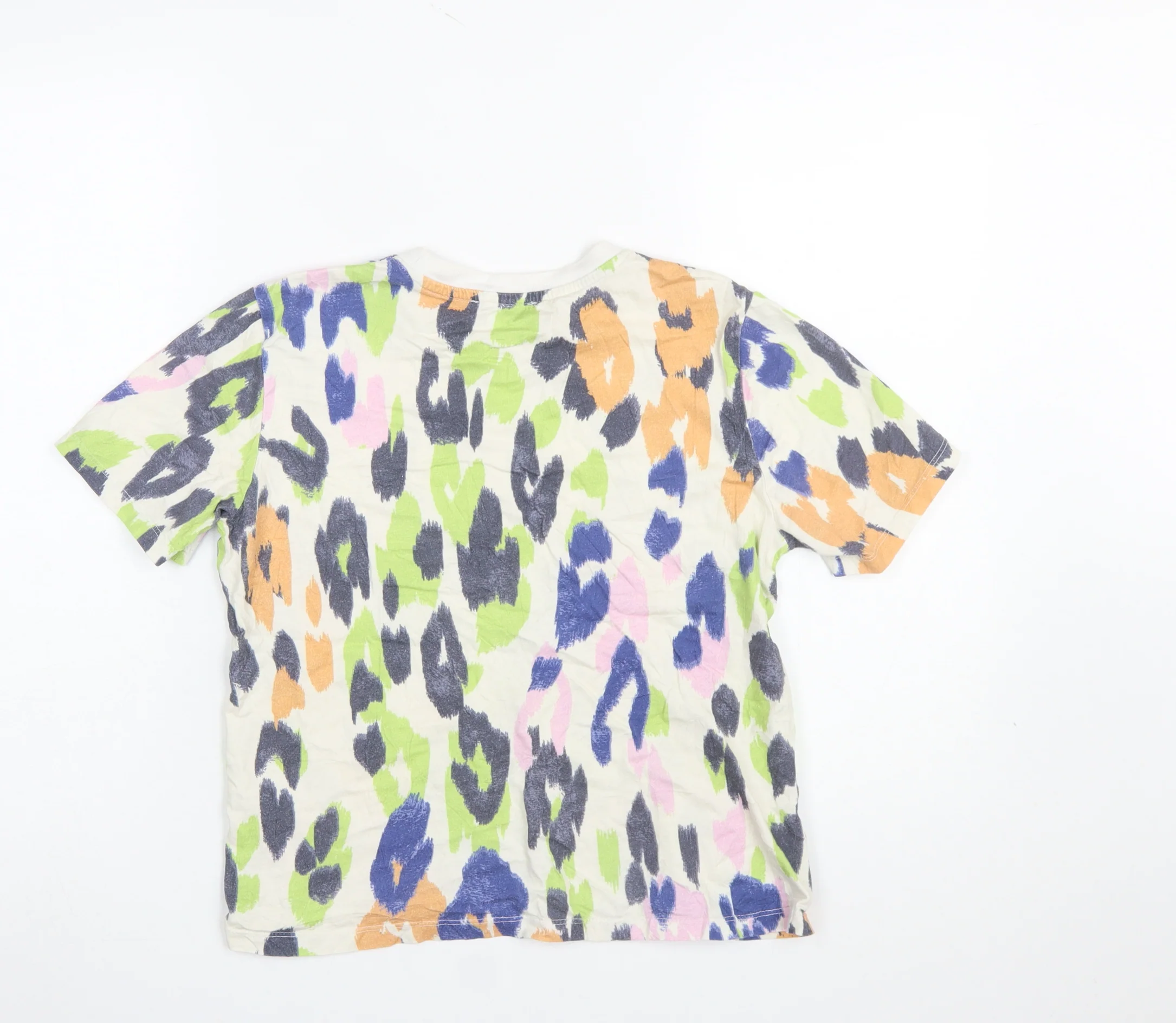 Warehouse Women's Multicoloured Animal Print Cotton T-Shirt Size 8 - Image 3