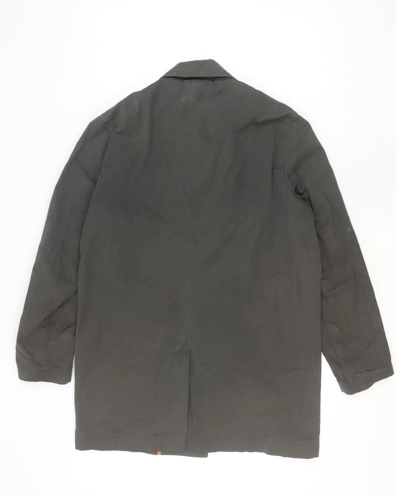 Wax London Men's Black L Cotton-Blend Mid-Length Overcoat - Image 3