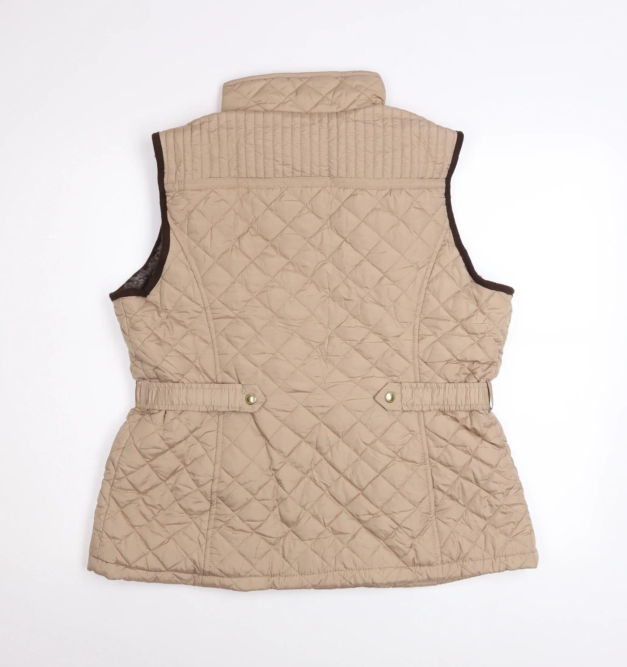 Weatherproof Women Beige Quilted Waistcoat L Regular Fit - Image 3