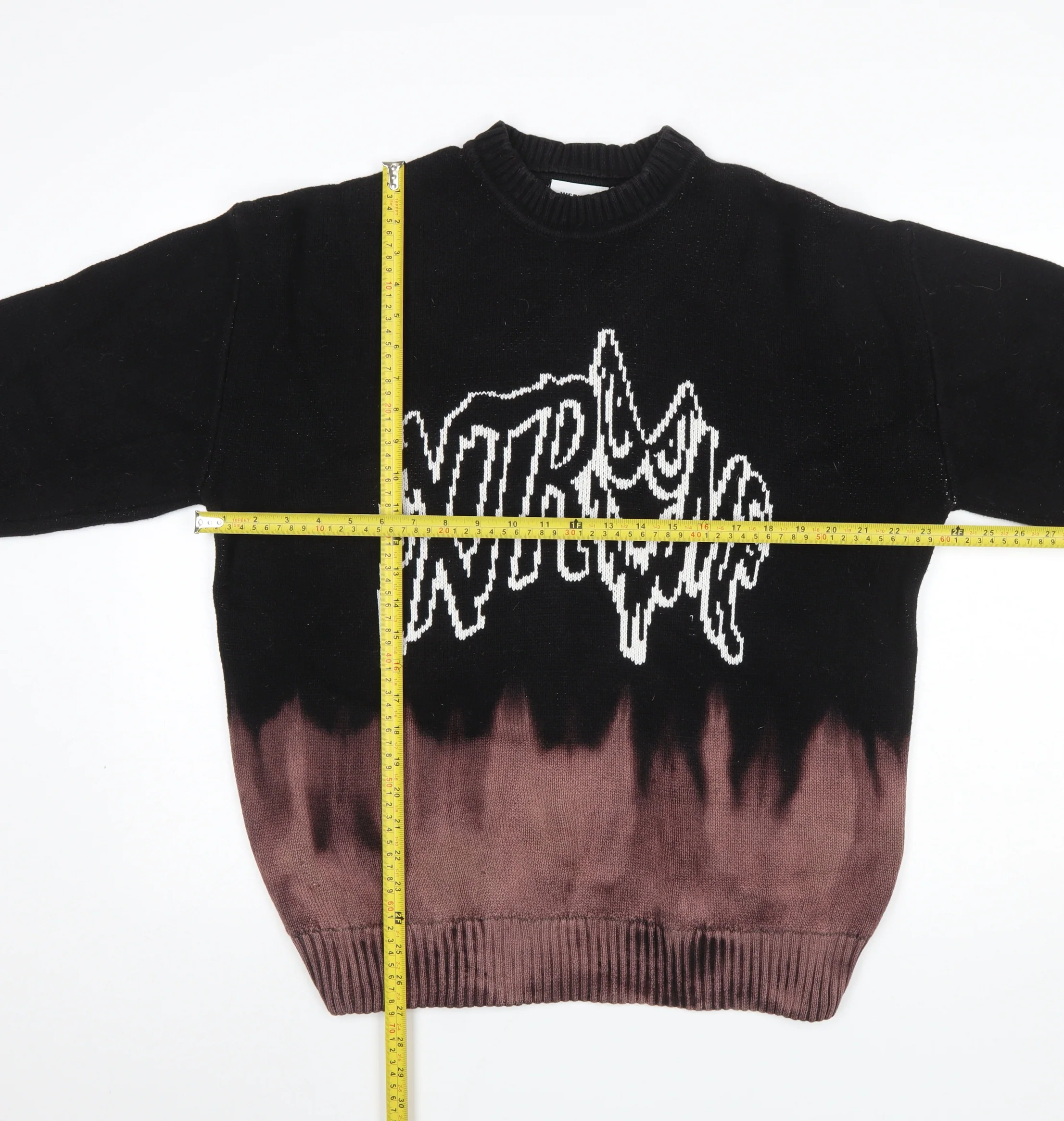 Weekday Men's Black Graphic Knit Cotton Jumper Size S - Image 2