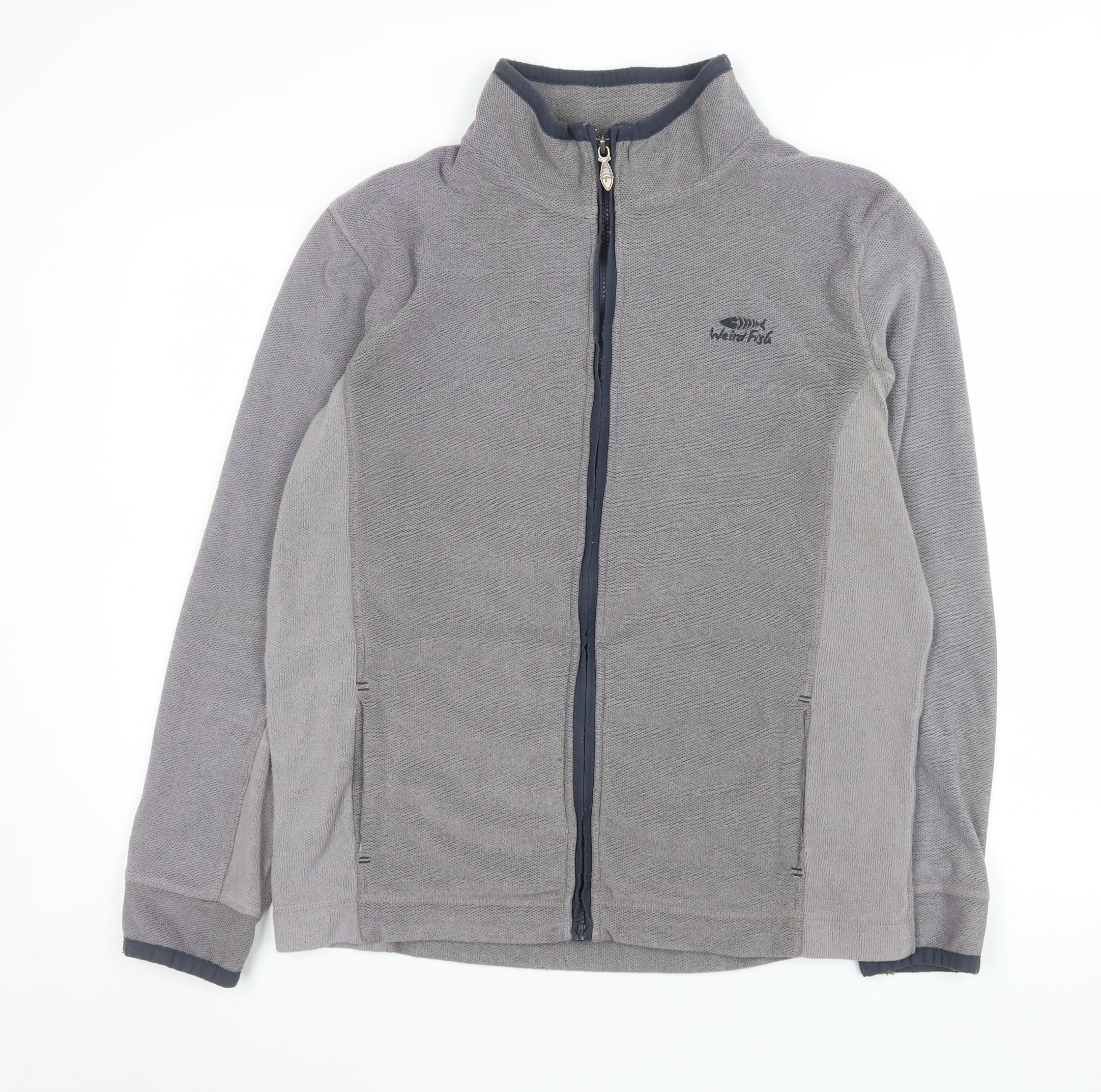 Weird Fish Men's Grey Full Zip Fleece Jacket Size M Outdoor Wear