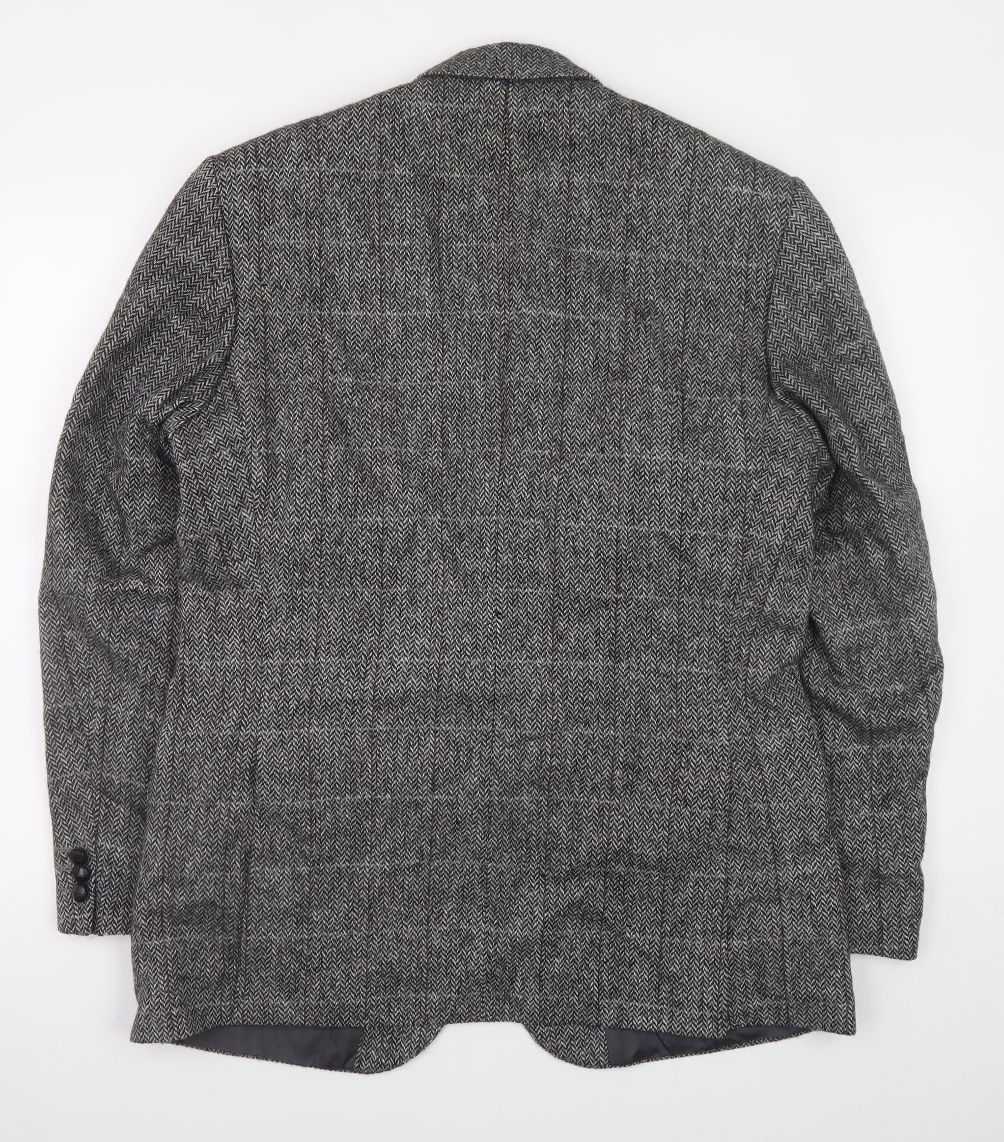 Wellington Executive Men's Grey Wool Tweed Blazer 42R Classic Fit - Image 3
